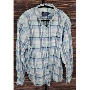 Vineyard Vines Shirt Men's Large Classic Fit Tucker Shirt Long Sleeve Plaid